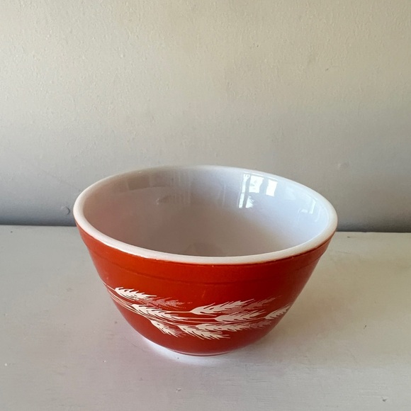 REMOVING SOON FINAL PRICE Vintage Pyrex Orange Autumn Harvest Wheat - Picture 1 of 5